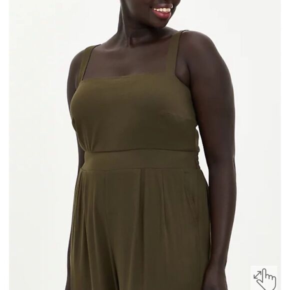 Torrid Green Pinafore Jumpsuit - Picture 3 of 16